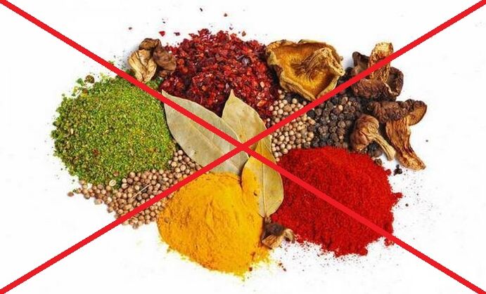 Sa kaso ng cervical osteochondrosis, kinakailangan upang maiwasan ang paggamit ng mga maanghang na panimpla.